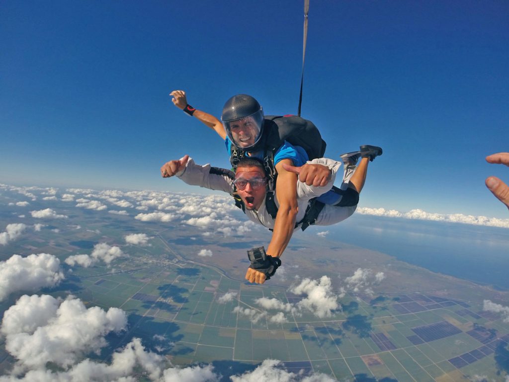 Tandem skydive near Lake Okeechobee, Skydive Spaceland Florida