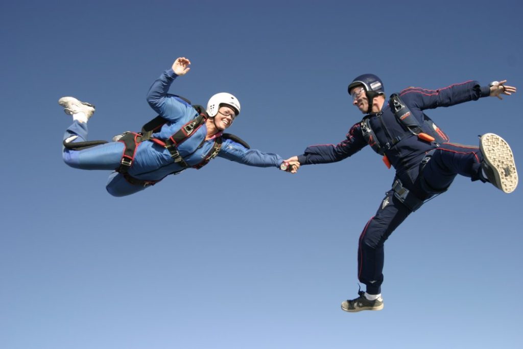 Fun flying with your Skydiver Training Program instructor