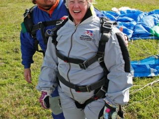 Houston mayor Annise Parker with instructor Hank Prewitt