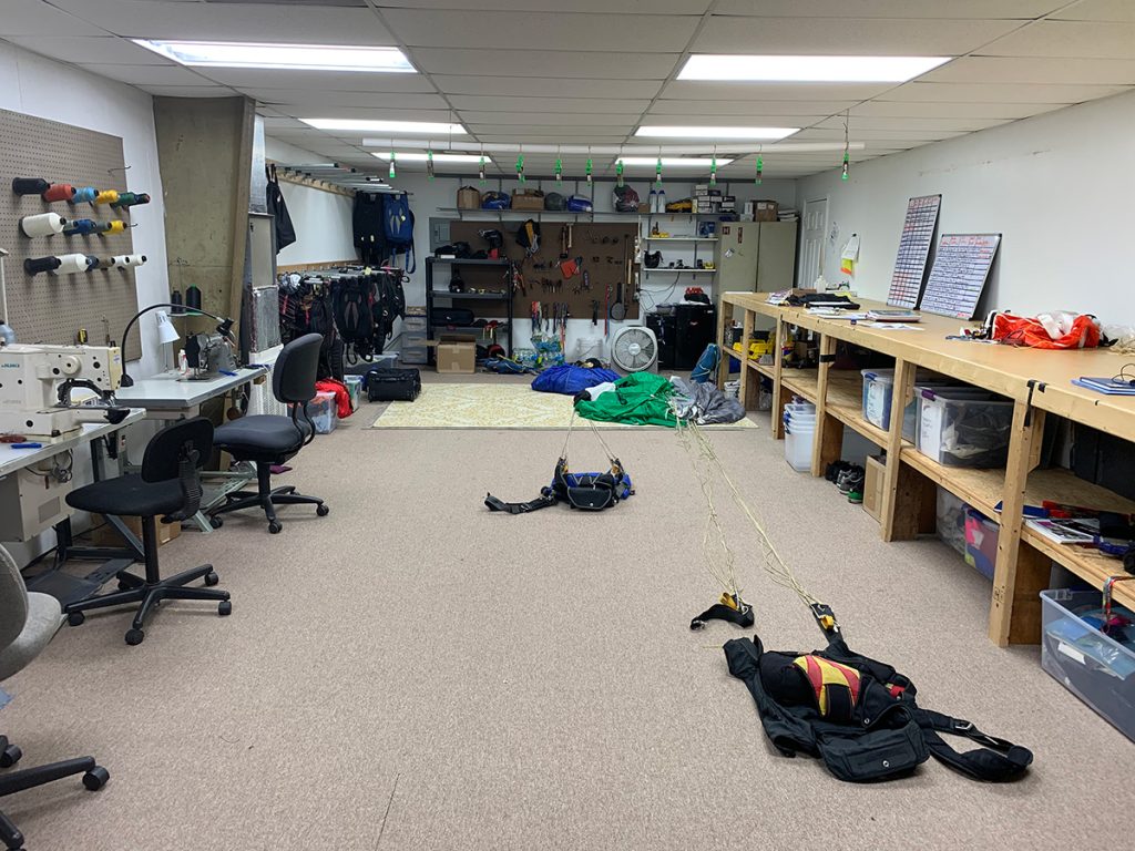 Full-service rigging loft at Skydive Spaceland Florida