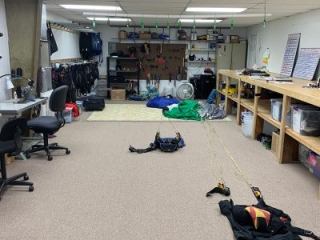 Full-service rigging loft at Skydive Spaceland Florida