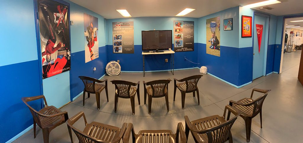 Tandem classroom at Skydive Spaceland Florida