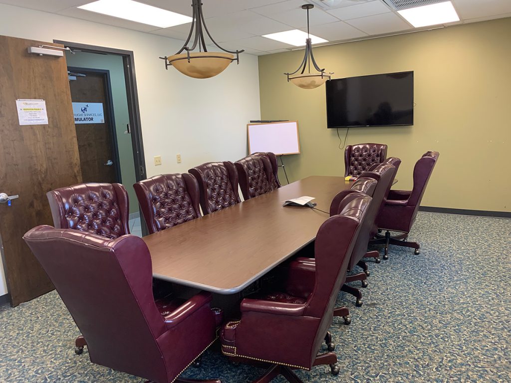 Skydiver Training Program classroom at Skydive Spaceland Florida/Airglades Airport boardroom